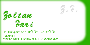 zoltan hari business card